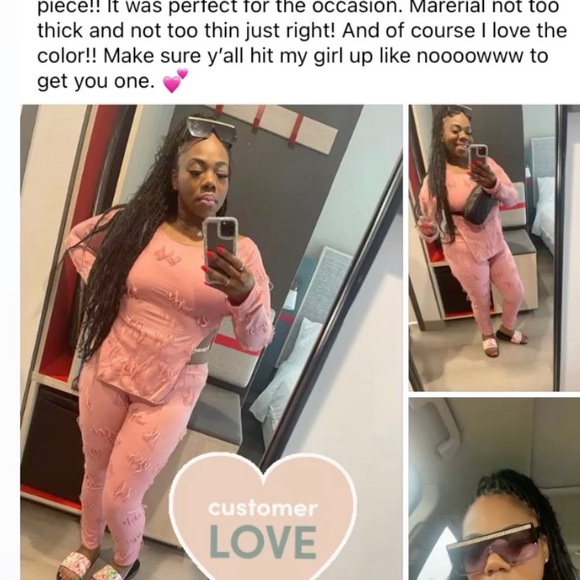 Two Piece Distressed Pants Set - Picture 4 of 4